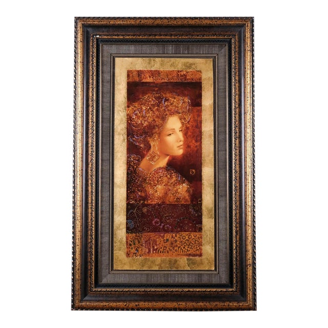 2000 Csaba Markus "Constantina" Artist Hand Signed & Embellished Limited Edition Serigraph 13/225 Exquisitely Framed and Matted For Sale