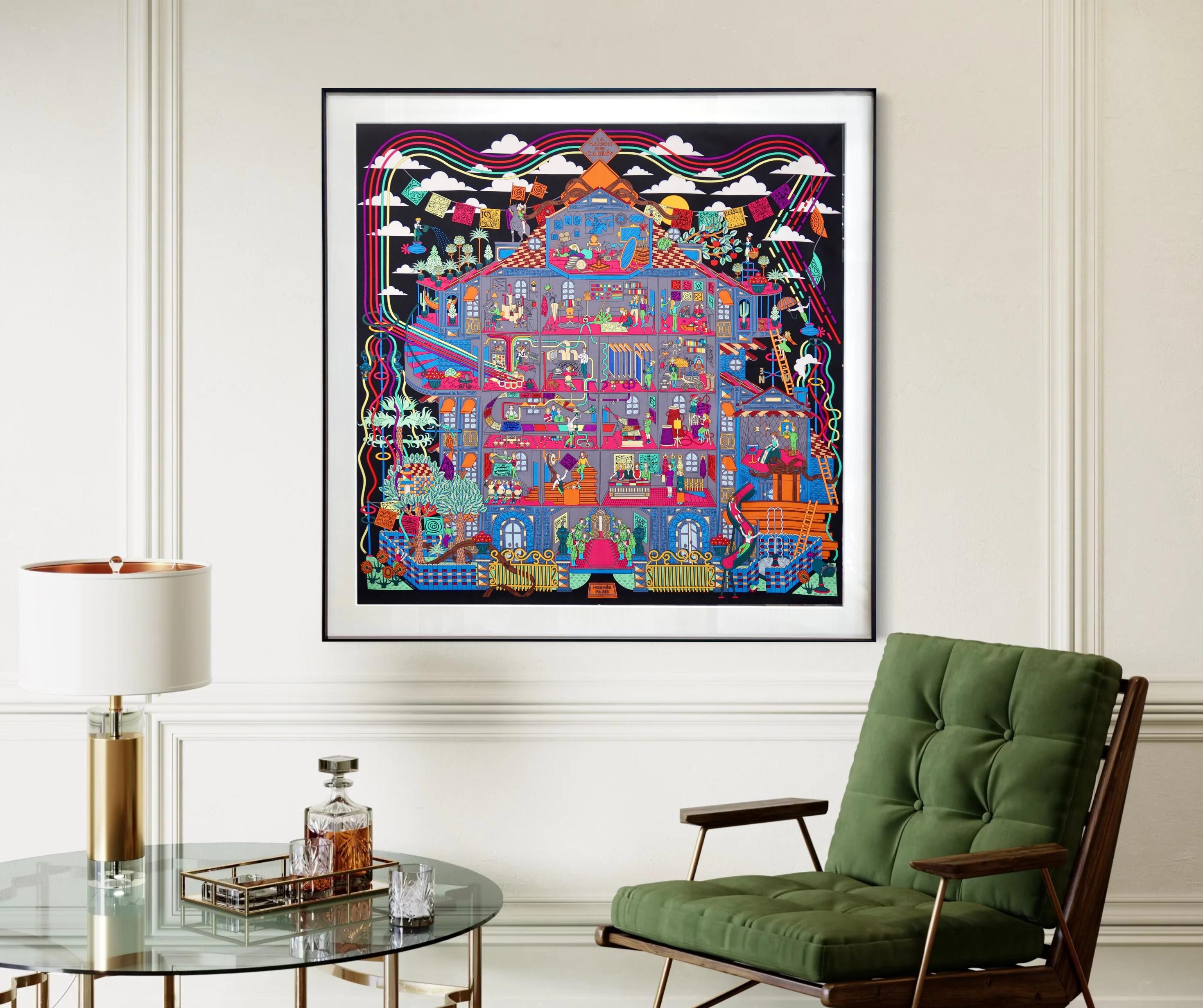 Hermes la maison 2016/2017 インテリアファニチャー Framed Hermès Silk Scarf 