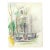 1940s Grace Spongberg Book Stalls by Notre Dame Paris Drawing For Sale