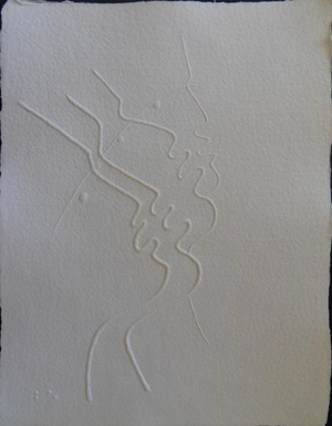 Jean Cocteau, Hommes de profil, Etching