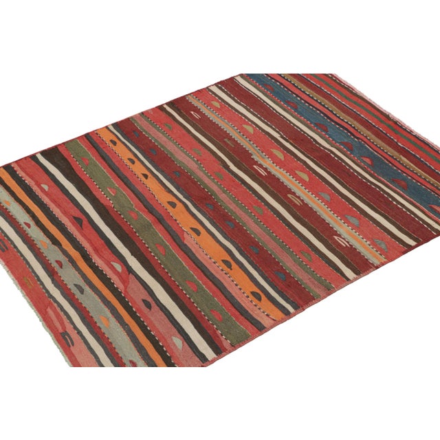 Tribal 1950s Vintage Northwest Persian Kilim With Colorful Geometric Patterns by Rug & Kilim For Sale - Image 3 of 7