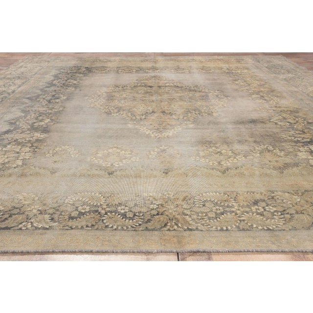 Gray Mid 20th Century Modern Classic Vintage Turkish Rug - 09’05 X 12’10 For Sale - Image 8 of 9