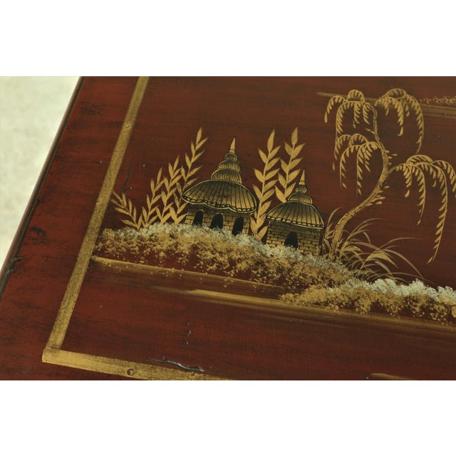 2000 - 2009 Chinoiserie Decorated Finish 2 Drawer Commode Chest For Sale - Image 5 of 11