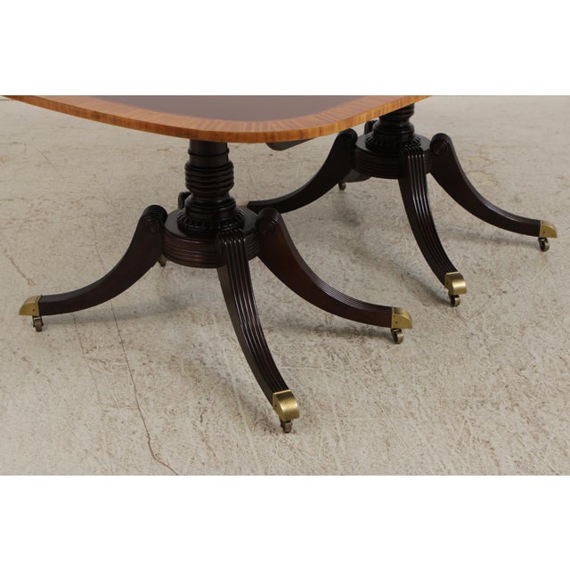 Baker Collectors Edition Banded Mahogany Dining Table For Sale - Image 11 of 16