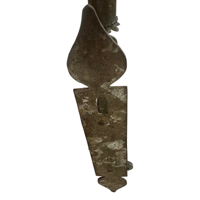 18th Century Pair of Antique Early Forged Iron Candle Sconces For Sale - Image 5 of 8