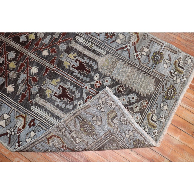 Early 20th Century Zabihi Collection Brown Persian Kurd Bakhtiari Runner - 3'3" x 13'7" For Sale - Image 10 of 10