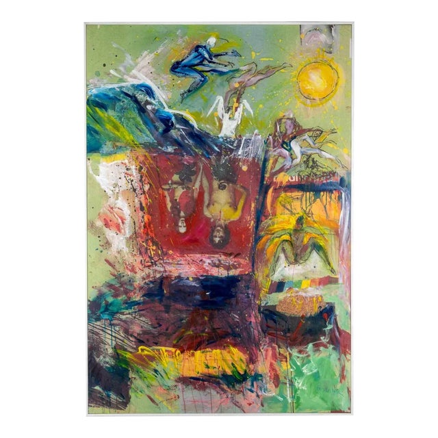 Sergio Barletta, Cirque du Soleil No. 8, Mixed Media and Collage, 1995 For Sale