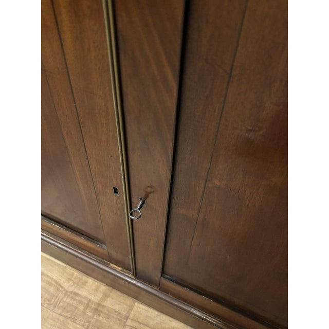 Wood Georgian Astragal Glazed Bookcase in Mahogany For Sale - Image 7 of 18