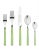 Contemporary Mepra Fantasia 5-Piece Flatware Set, Lime Green For Sale - Image 3 of 3