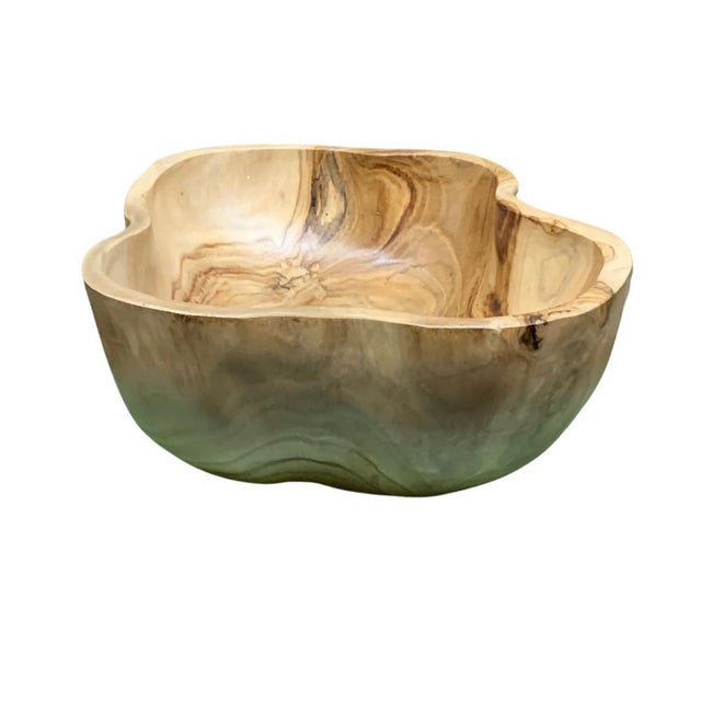 Medium Wooden Bowl For Sale - Image 4 of 5