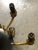 Antique French Empire Chandelier in Patinated Bronze and Gold Dore For Sale - Image 9 of 13