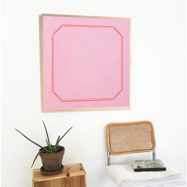 Contemporary Contemporary Minimalist Pink Abstract Fine Art Print, Unframed 24 X 24 For Sale - Image 3 of 5