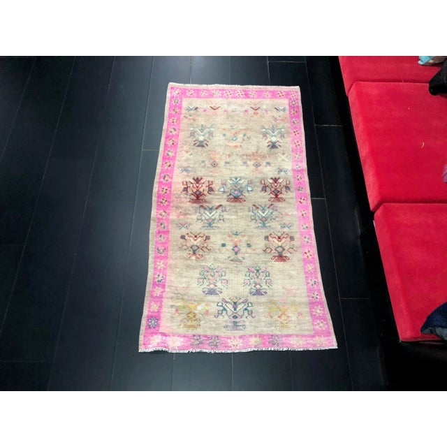 Handmade wool and cotton rug in Turkish Anatolia Carpet, Vintage Oushak Rug, Turkish Vintage Anatolian Rug, Handmade wool...