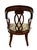 Baker Furniture Company 1970s Baker Milling Road Chinoiserie Sculptural Mahogany Cane Armchair With Brass Casters For Sale - Image 4 of 10