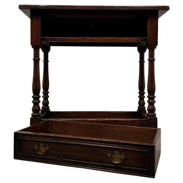 Antique 20th Century Oak Side Table For Sale - Image 3 of 12
