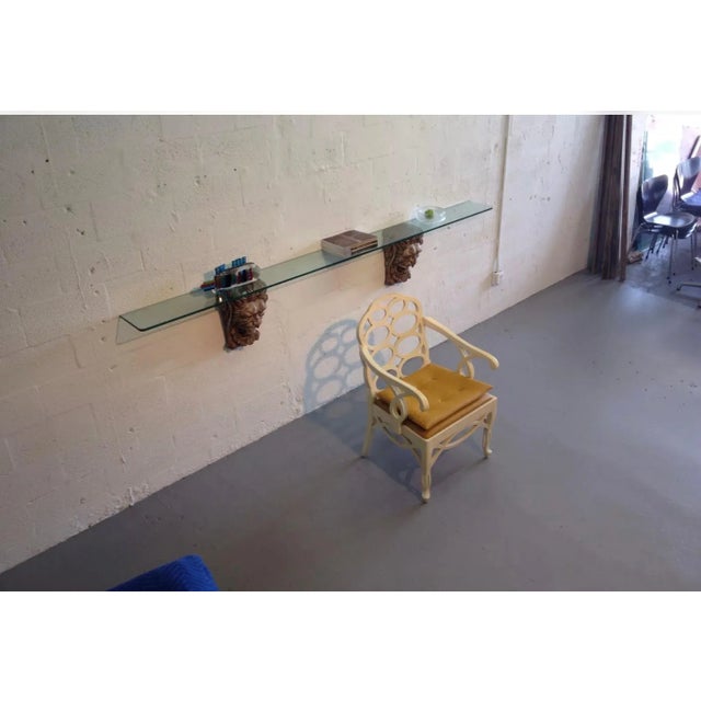 Modern 1970s Sarreid Carved Wood Lion Gargoyle Wall Shelves - Set of 2 For Sale - Image 3 of 13