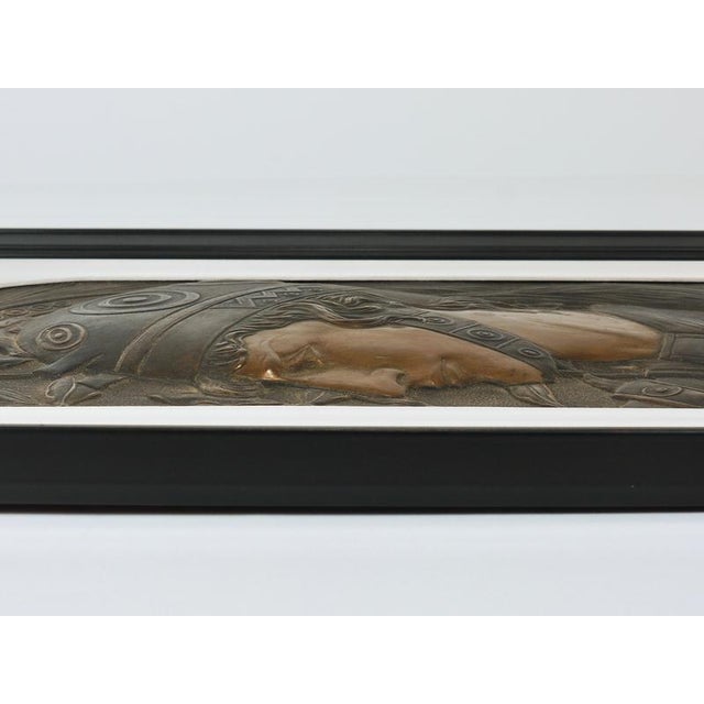 Vienna Secession Art Nouveau Spartans Relief Panels attributed to Georg Klimt, 1900, Set of 2 For Sale - Image 9 of 18