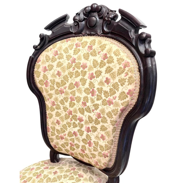 Wood Mid 19th Century Antique American Ballon-Back Rosewood Chairs. Set of 4 For Sale - Image 7 of 14