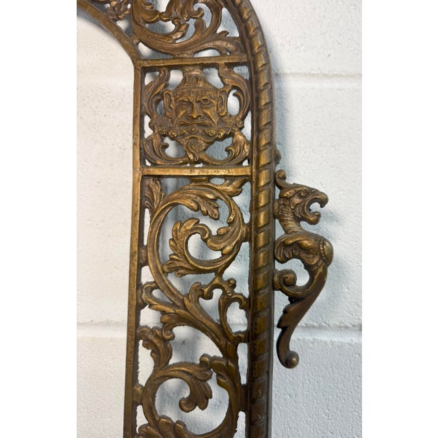 19th Century Large Antique Solid Gold Gilt Bronze Oscar Bach Reticulated Ornate Wall Mirror For Sale - Image 5 of 14