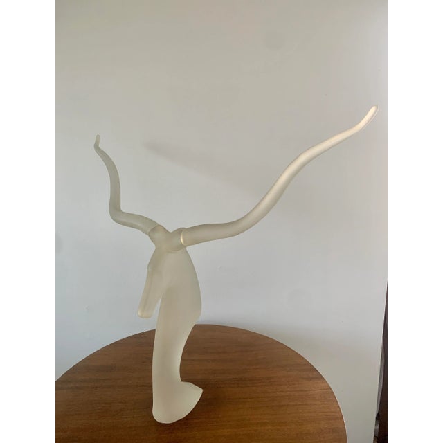 Mid-Century Lucite Ram’s Head Sculpture For Sale - Image 12 of 13