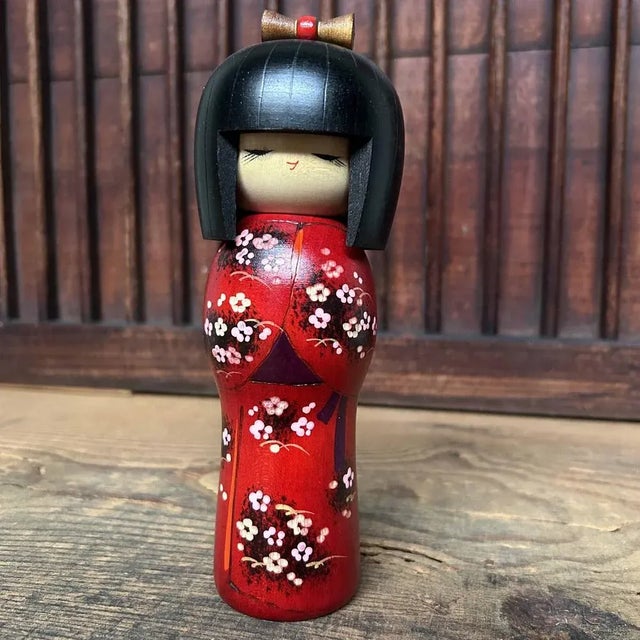 Vintage Sakura Kokeshi by Kishi Sadao Sadao Kishi, Japan, 1970s For Sale - Image 11 of 11