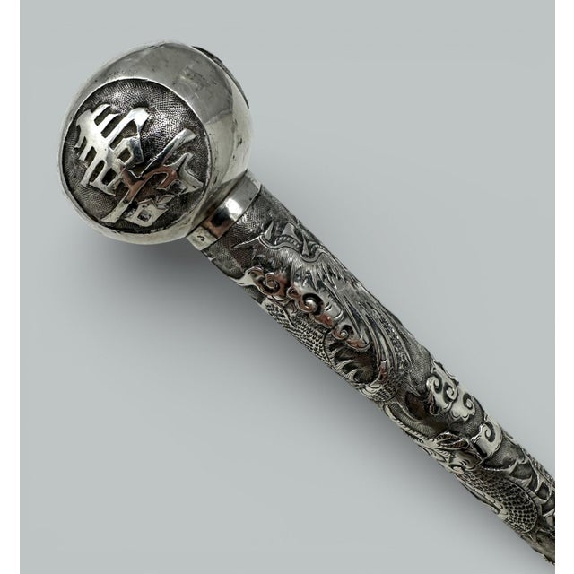 Late 19th Century Antique Chinese Claw Dragon Ladys Gentleman's Wooden Walking Stick Dress Cane For Sale - Image 5 of 9