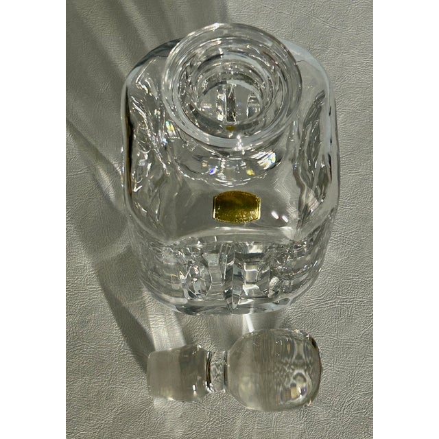 Vintage (1990's) Decanter is made of Cut Crystal with a Stopper. Etched Glass. The Measurements; 5"Diam x 11.5"H / Without...