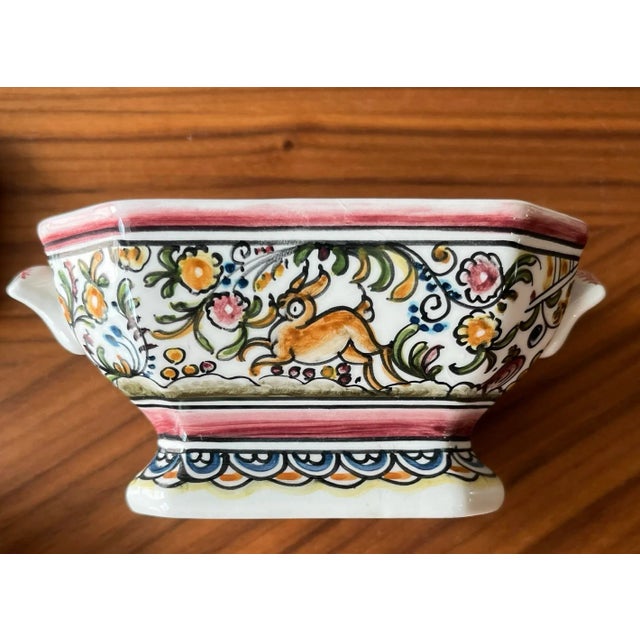 A beautiful hand-painted, highly detailed, Portuguese piece. Perfect for show, or use for sauces or gravy. Real Ceramica...