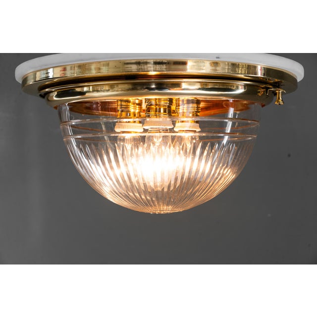 Art Deco Ceiling Lamp with Cut Glass Shade Vienna, Austria, 1920s For Sale - Image 13 of 18