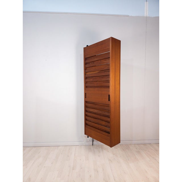Brown Mid-Century Italian Suspended Tilting Wardrobe, 1960s For Sale - Image 8 of 18