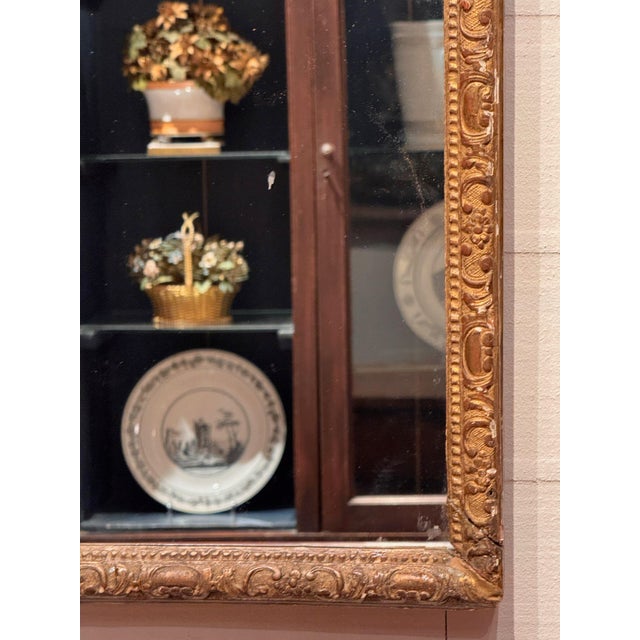 French 19th Century French Giltwood Mirror With Shell Crest For Sale - Image 3 of 8