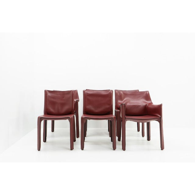1990s Cab Chairs by Mario Bellini for Cassina, 1990s, Set of 6 For Sale - Image 5 of 18