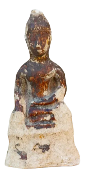 19th Century Petite Burmese Clay Buddha