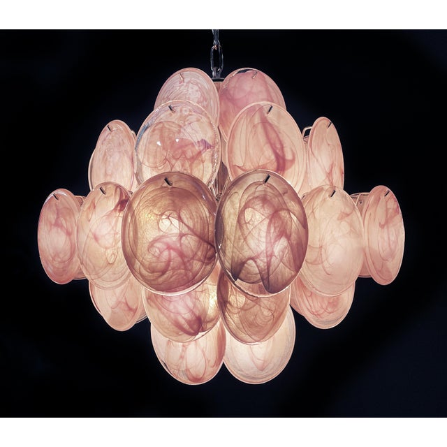 Disc Murano Glass Chandeliers, Set of 2 For Sale - Image 9 of 17