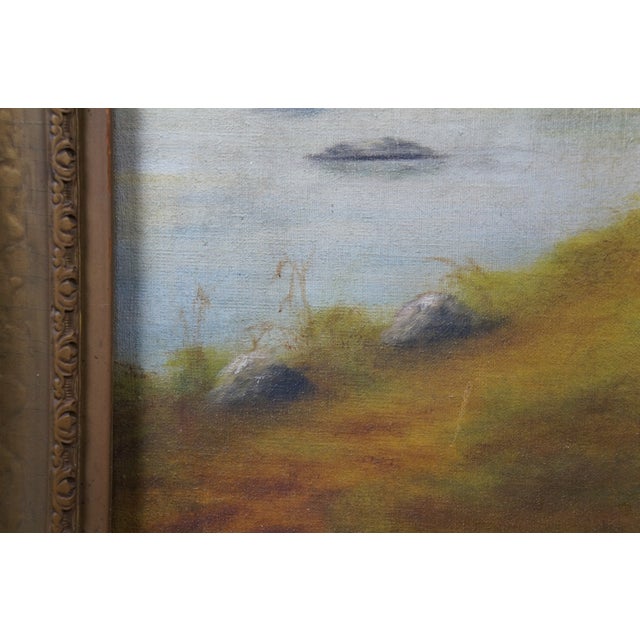 1910s 1916 Antique William Fitzmaurice Farm Sheep Pastoral Landscape Oil Painting For Sale - Image 5 of 12