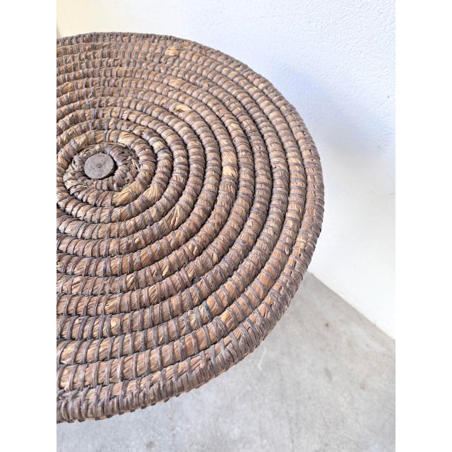 Folk Art Tripod Stand in Woven Straw, 1950s For Sale - Image 18 of 18