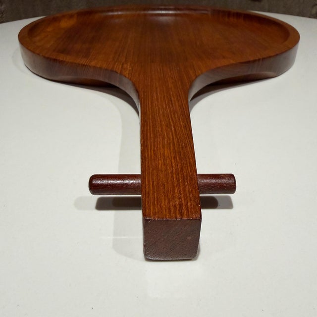 1960s Ernest Sohn Serving Tray Siamese Teak Wood Mandalay Danish Modern For Sale - Image 5 of 10