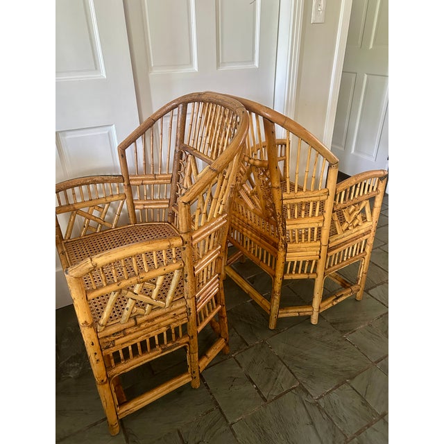 Brighton Pavilion Pair Vintage Brighton Pavilion Bamboo & Cane Chairs For Sale - Image 4 of 9