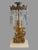 Antique Victorian Three Piece Girandole Candelabra Set With Etched Prisms For Sale - Image 9 of 10
