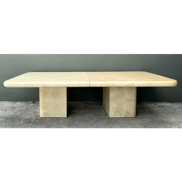 Vintage Goatskin Extendable Dining Table For Sale - Image 11 of 12