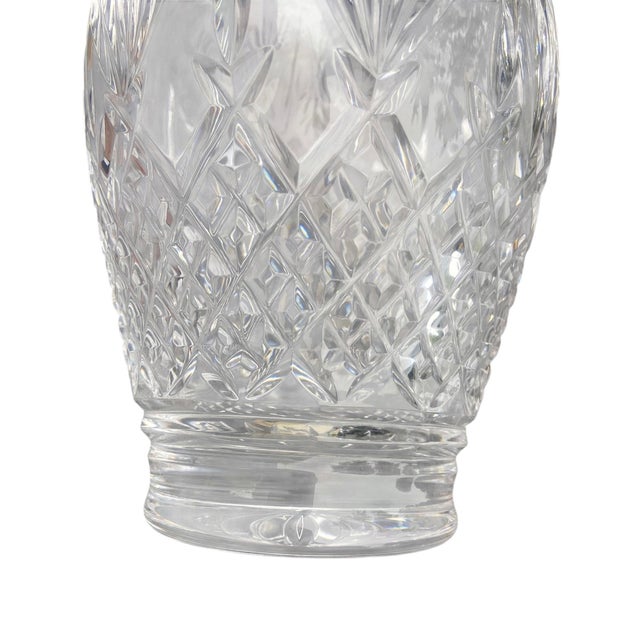 Vintage Waterford Crystal Killarney Pattern 10" Flared Centerpiece Vase (Signed Seahorse Mark) For Sale In Los Angeles - Image 6 of 8