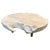 Ivory Andrianna Shamaris Impressive Organic Round Teak Wood Coffee Table For Sale - Image 8 of 18
