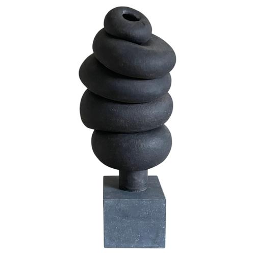 Black Modder Reclaiming Her Power Ceramic Sculpture by Françoise Jeffrey For Sale - Image 8 of 8