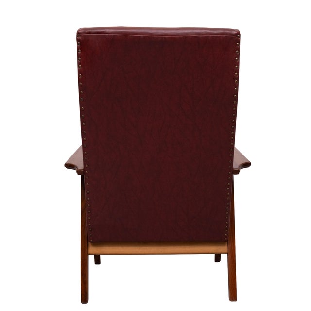 1960s Teak High Back Lounge Chair, Holland, 1960s For Sale - Image 5 of 11