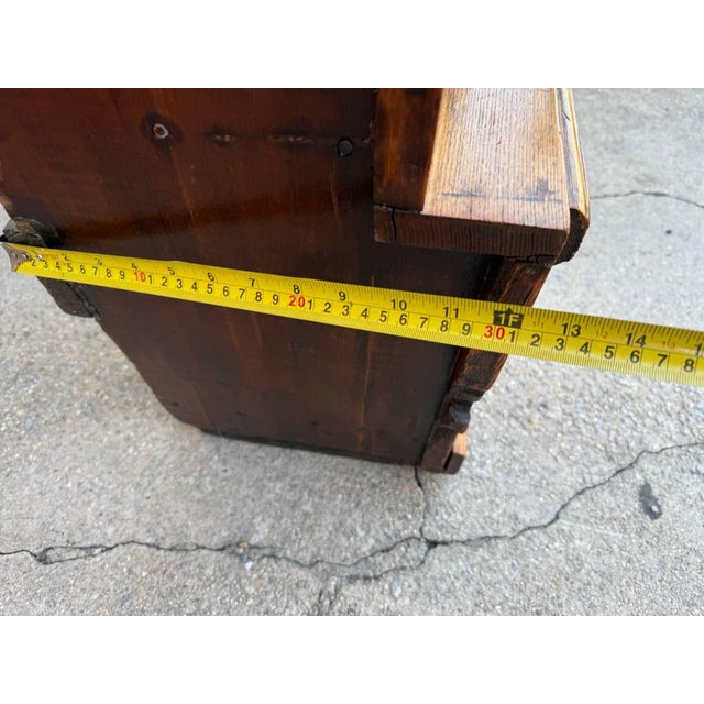 Antique Victorian Style Open Bookcase Slant Front Desk For Sale - Image 10 of 12