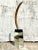 Metal Vintage Sculptural Faux Tusk on Mirrored Pedestal For Sale - Image 7 of 12