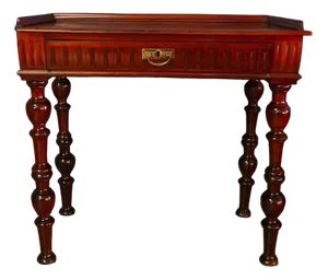 Biedermeier Lady Writing Desk with Drawer in Mahogany, 1890s