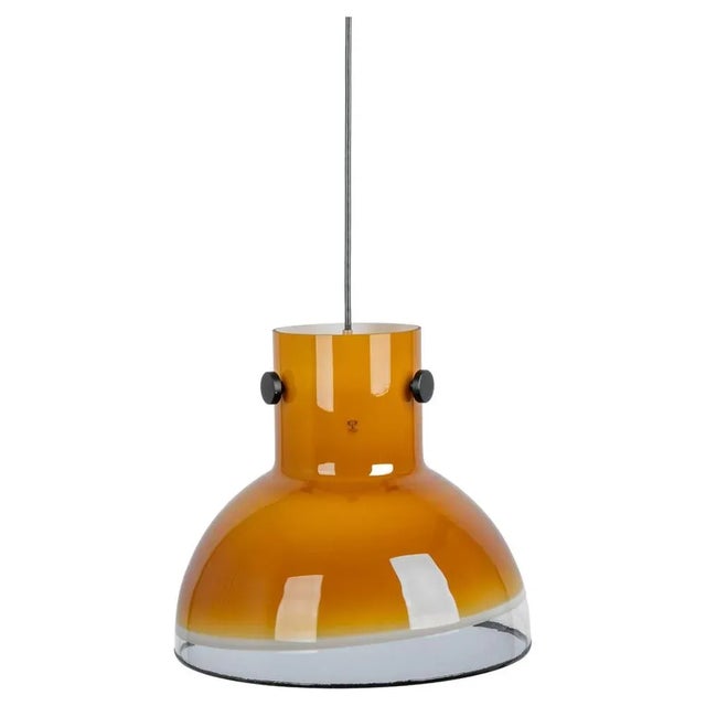 Brown Glass Pendant Light from Peill & Putzler, Germany, 1970s For Sale - Image 12 of 12
