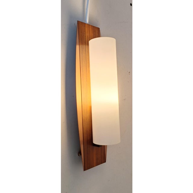 Vintage Wall Lamp with Copper Frame and Teak, 1970s For Sale - Image 10 of 11