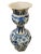 A large 18th Century Delft Knobble vase with hand painted blue and white floral design.